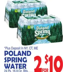 Bravo Supermarkets POLAND SPRING WATER offer