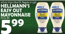 Bravo Supermarkets HELLMANN'S EASY OUT MAYONNAISE offer