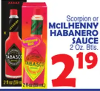 Bravo Supermarkets MCiLHENNY HABANERO SAUCE offer