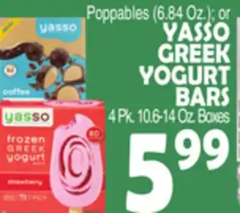 Bravo Supermarkets YASSO GREEK YOGURT BARS offer