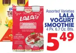 Bravo Supermarkets LALA YOGURT SMOOTHIE offer