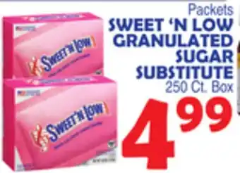 Bravo Supermarkets SWEET'N LOW GRANULATED SUGAR SUBSTITUTE offer