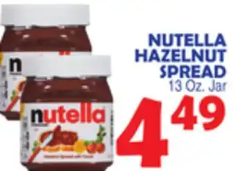 Bravo Supermarkets NUTELLA HAZELNUT SPREAD offer