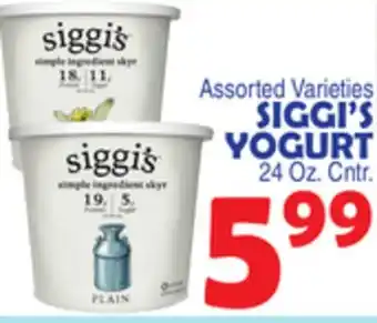 Bravo Supermarkets SIGGI'S YOGURT offer