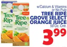 Bravo Supermarkets TREE RIPE GROVE SELECT ORANGE JUICE offer