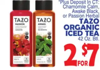 Bravo Supermarkets TAZO ORGANIC ICED TEA offer