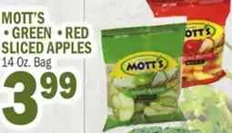 Bravo Supermarkets MOTT'S GREEN, RED SLICED APPLES offer