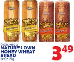 Bravo Supermarkets NATURE'S OWN HONEY WHEAT BREAD offer