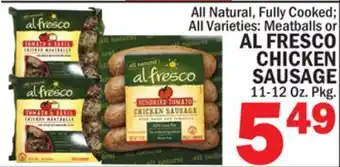 Bravo Supermarkets AL FRESCO CHICKEN SAUSAGE offer