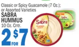 Bravo Supermarkets SABRA HUMMUS 10 Oz. Cntr offer