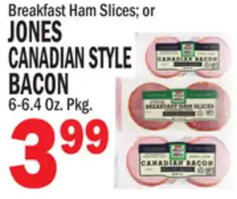 Bravo Supermarkets JONES CANADIAN STYLE BACON offer