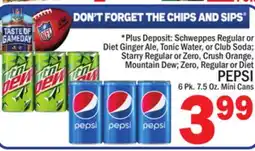 C Town PEPSI 6 Pk. 7.5 Oz. Mini Cans offer