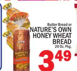 C Town NATURE'S OWN HONEY WHEAT BREAD offer