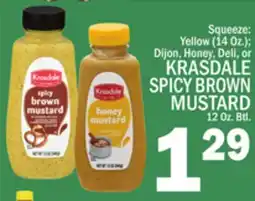 C Town KRASDALE SPICY BROWN MUSTARD, 12 Oz. Btl offer