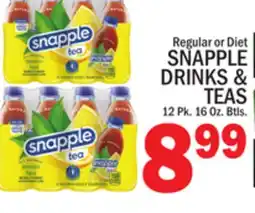 C Town SNAPPLE DRINKS & TEAS offer