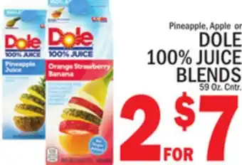 C Town DOLE 100% JUICE BLENDS offer