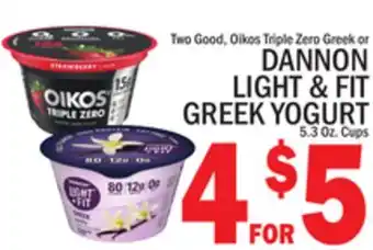 C Town DANNON LIGHT & FIT GREEK YOGURT offer