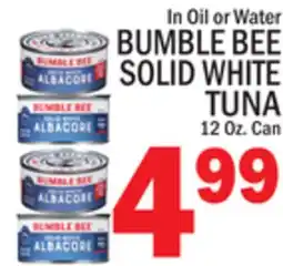 C Town BUMBLE BEE SOLID WHITE TUNA offer