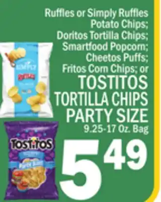 C Town TOSTITOS TORTILLA CHIPS PARTY SIZE offer