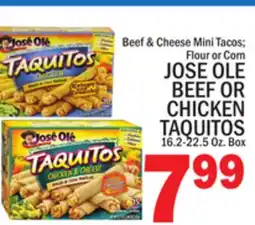 C Town JOSE OLE BEEF OR CHICKEN TAQUITOS offer