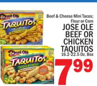 C Town JOSE OLE BEEF OR CHICKEN TAQUITOS offer