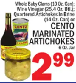 C Town CENTO MARINATED ARTICHOKES 6 Oz. Jar offer