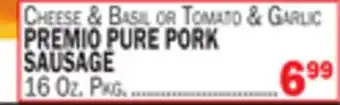 C Town PREMIO PURE PORK SAUSAGE offer