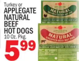 C Town APPLEGATE NATURAL BEEF HOT DOGS offer