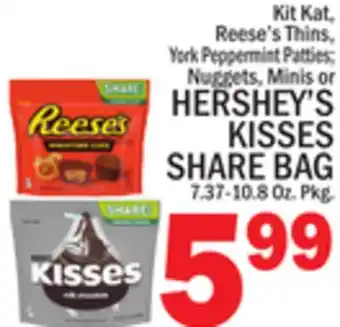 C Town HERSHEY'S KISSES SHARE BAG offer