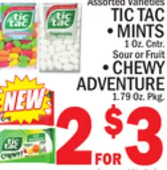 C Town TIC TAC MINTS 1 Oz. Cntr offer