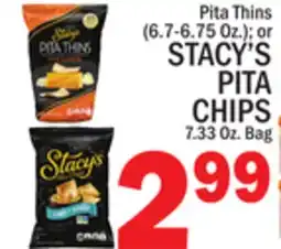 C Town STACY'S PITA CHIPS 7.33 Oz. Bag offer