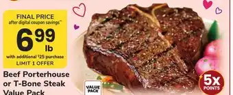 ACME Beef Porterhouse or T-Bone Steak offer