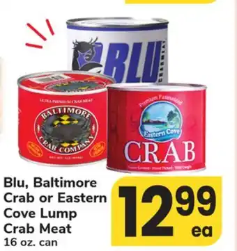 ACME Blu, Baltimore Crab or Eastern Cove Lump Crab Meat offer