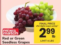 ACME Red or Green Seedless Grapes offer