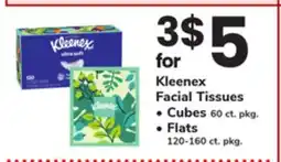 ACME Kleenex Facial Tissues Cubes 60 ct. pkg. Flats 120-160 ct. pkg offer