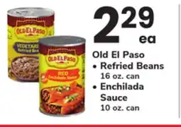 ACME Old El Paso Refried Beans 16 oz. can, Enchilada Sauce 10 oz. can offer