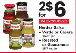 ACME Herdez Salsa Verde or Casera 16 oz. jar, Roasted or Guacamole 15.7 oz. jar offer