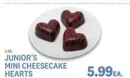 Kings Food Markets JUNIOR'S MINI CHEESECAKE HEARTS offer