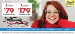 Boscov's Single Vision Lenses offer