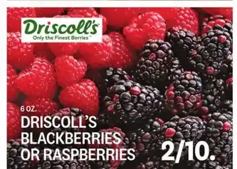 Kings Food Markets DRISCOLL'S BLACKBERRIES OR RASPBERRIES offer