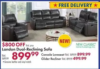 Boscov's Landon Dual-Reclining Sofa offer