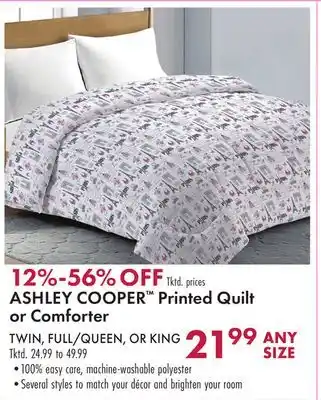 Boscov's ASHLEY COOPER Printed Quilt or Comforter offer