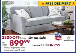 Boscov's Simone Sofa offer