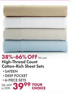 Boscov's High-Thread Count Cotton-Rich Sheet Sets offer