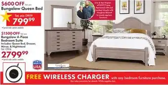 Boscov's Bungalow Queen Bed offer