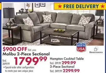 Boscov's Malibu 2-Piece Sectional offer