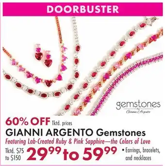 Boscov's GIANNI ARGENTO Gemstones Featuring offer