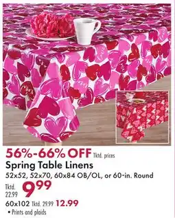 Boscov's Spring Table Linens offer