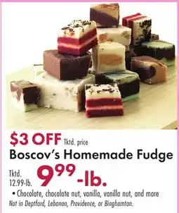 Boscov's Boscov's Homemade Fudge offer