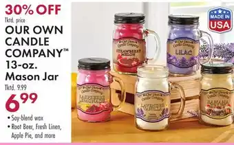 Boscov's OUR OWN CANDLE COMPANY 13oz. Mason Jar offer